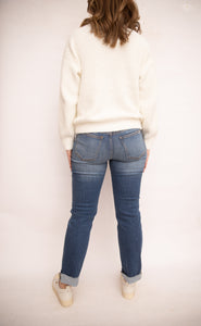 Tonya High Rise Slim Straight Leg Denim