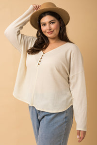 Karla Cream Button Down Top